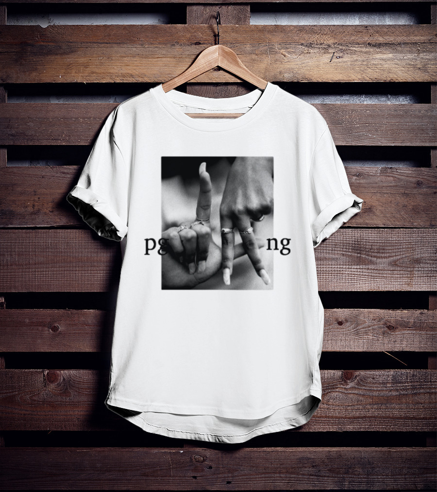 Savannah James PgLang Inspired Hand Sign Motif T-Shirt