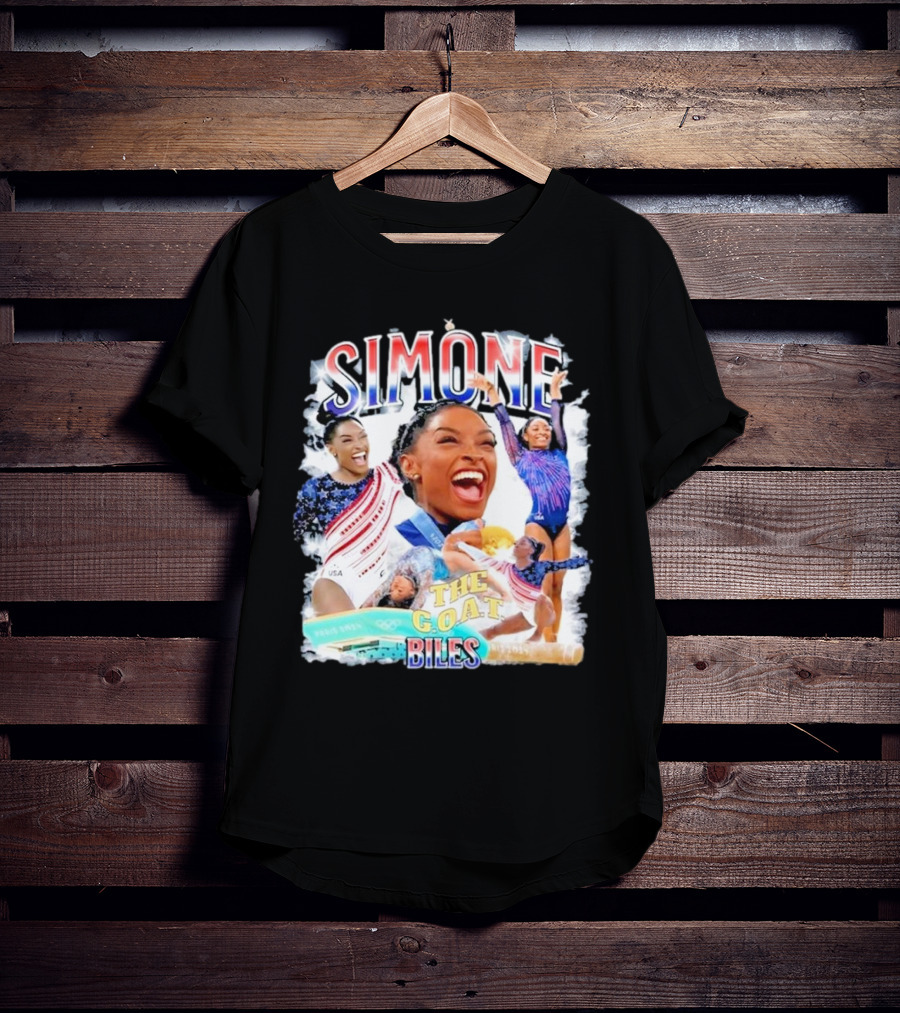 Simone Biles The GOAT Olympian USA Gymnastics Paris T-Shirt