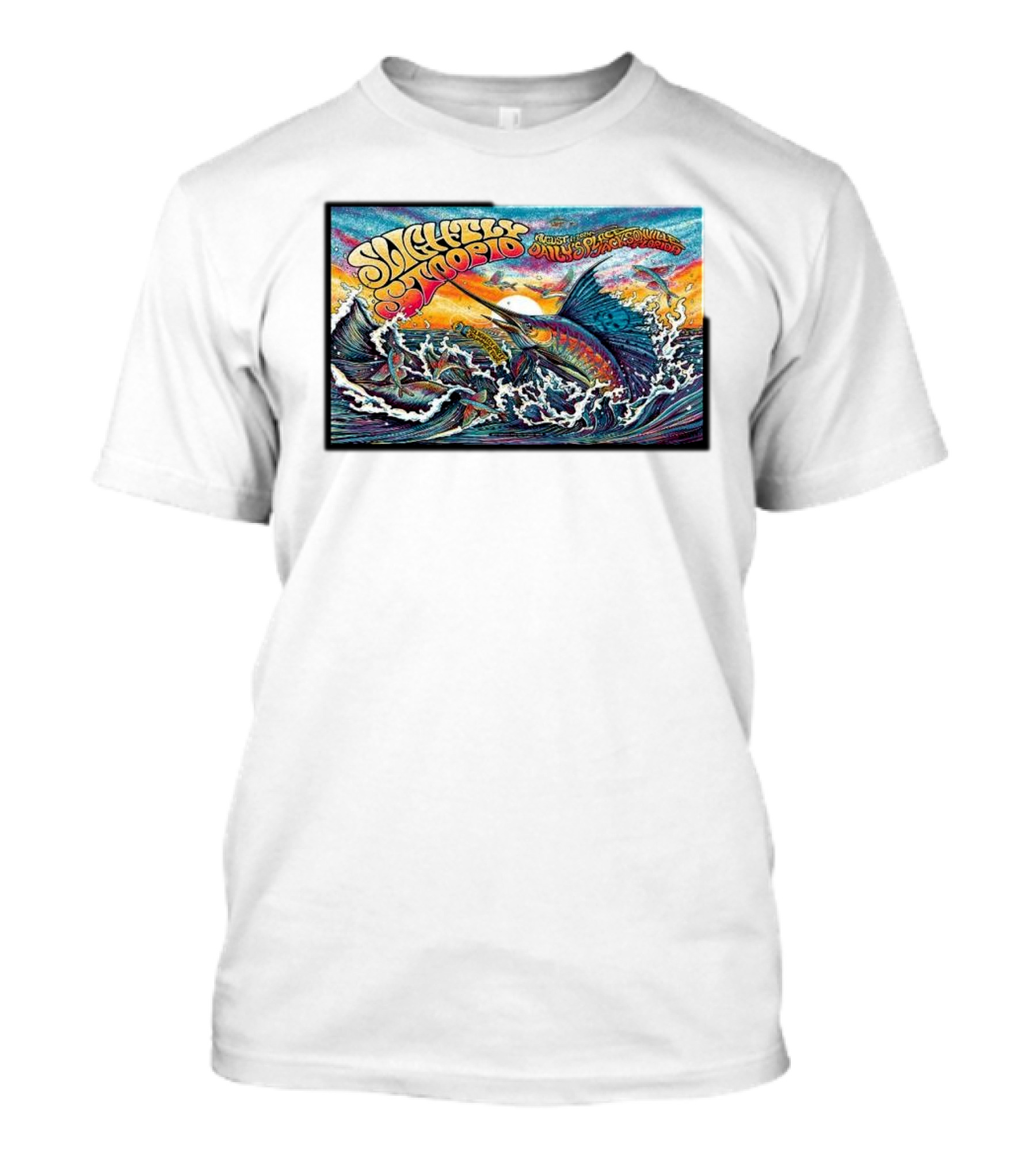 Slightly Stoopid August 9 Riverside Summer Ford Amphitheatre Jacksonville Marlin T-Shirt