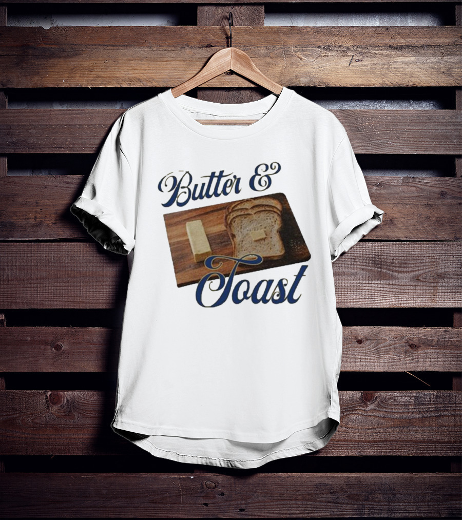 Middleclassfancy Butter And Toast Bread Slice With Butter Block T-Shirt
