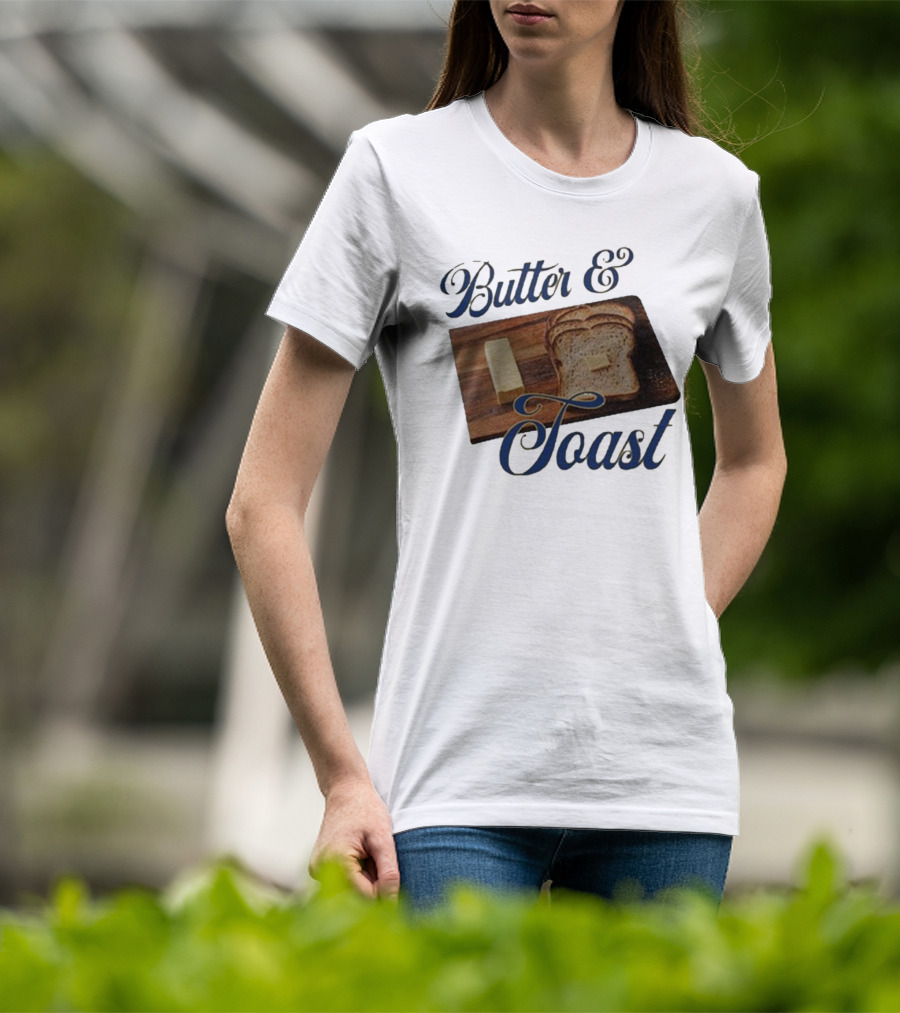 Middleclassfancy Butter And Toast Bread Slice With Butter Block T-Shirt
