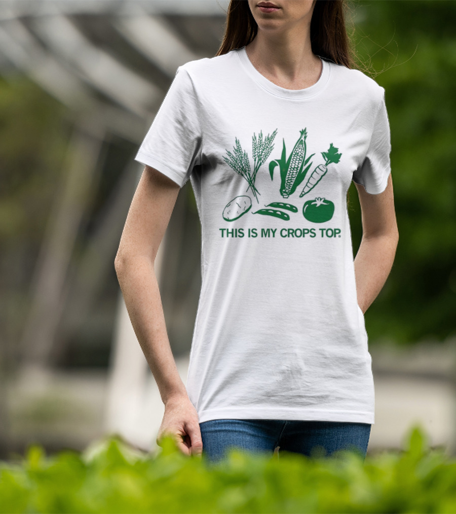 Raygun This Is My Crops Top With Vegetables Corn Carrot Tomato Peas Wheat T-Shirt