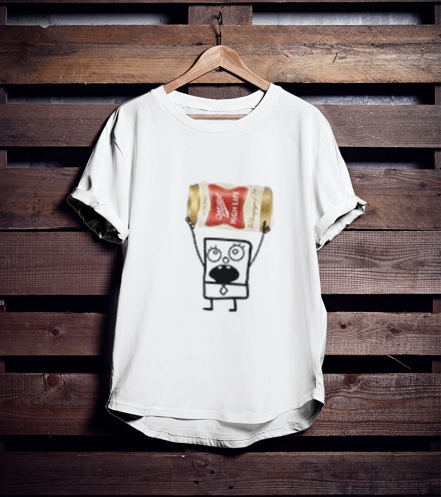 Miller High Life Doodlebob Holding Beer Can T-Shirt
