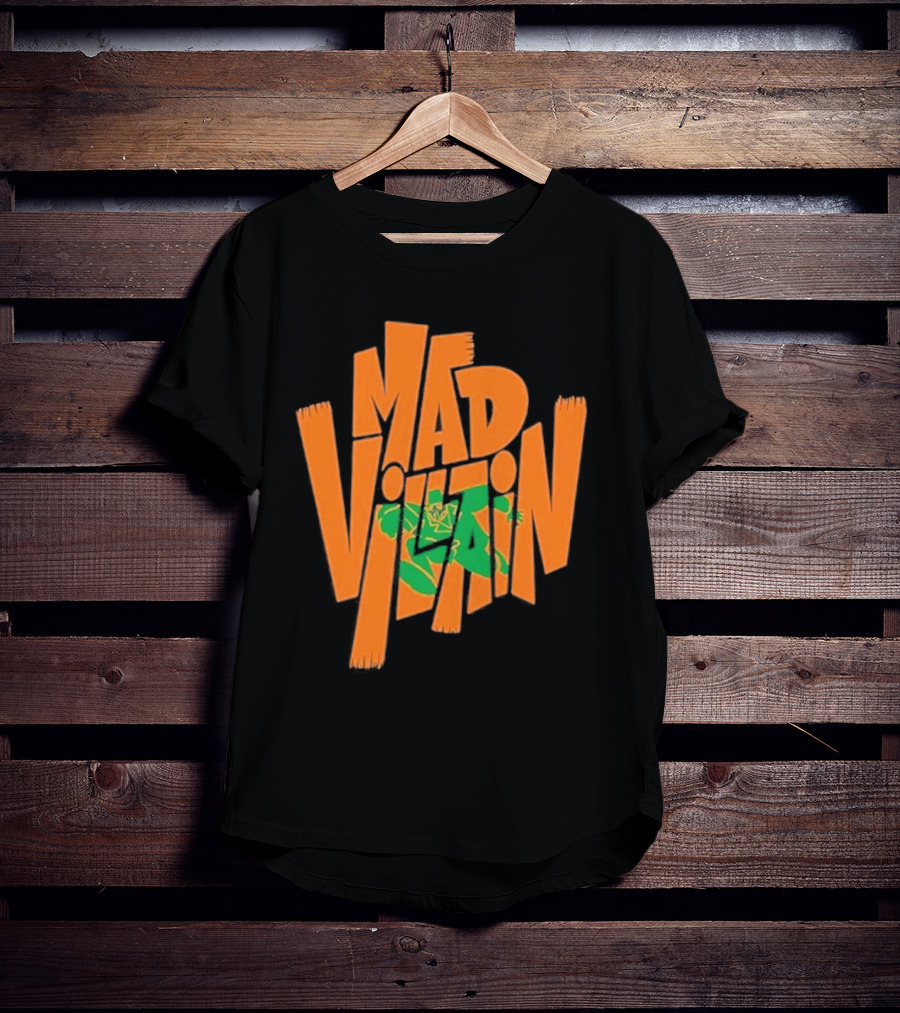 Mf Doom All Caps Madvillain Green Mask Mad Dash Villain T-Shirt