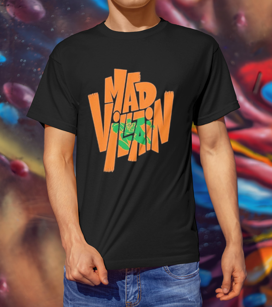 Mf Doom All Caps Madvillain Green Mask Mad Dash Villain T-Shirt
