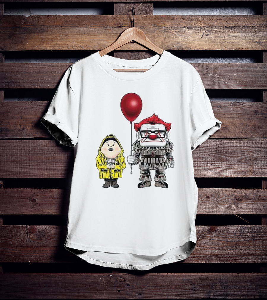 Pennywise Carl Fredricksen Russell Halloween Balloon Duo T-Shirt