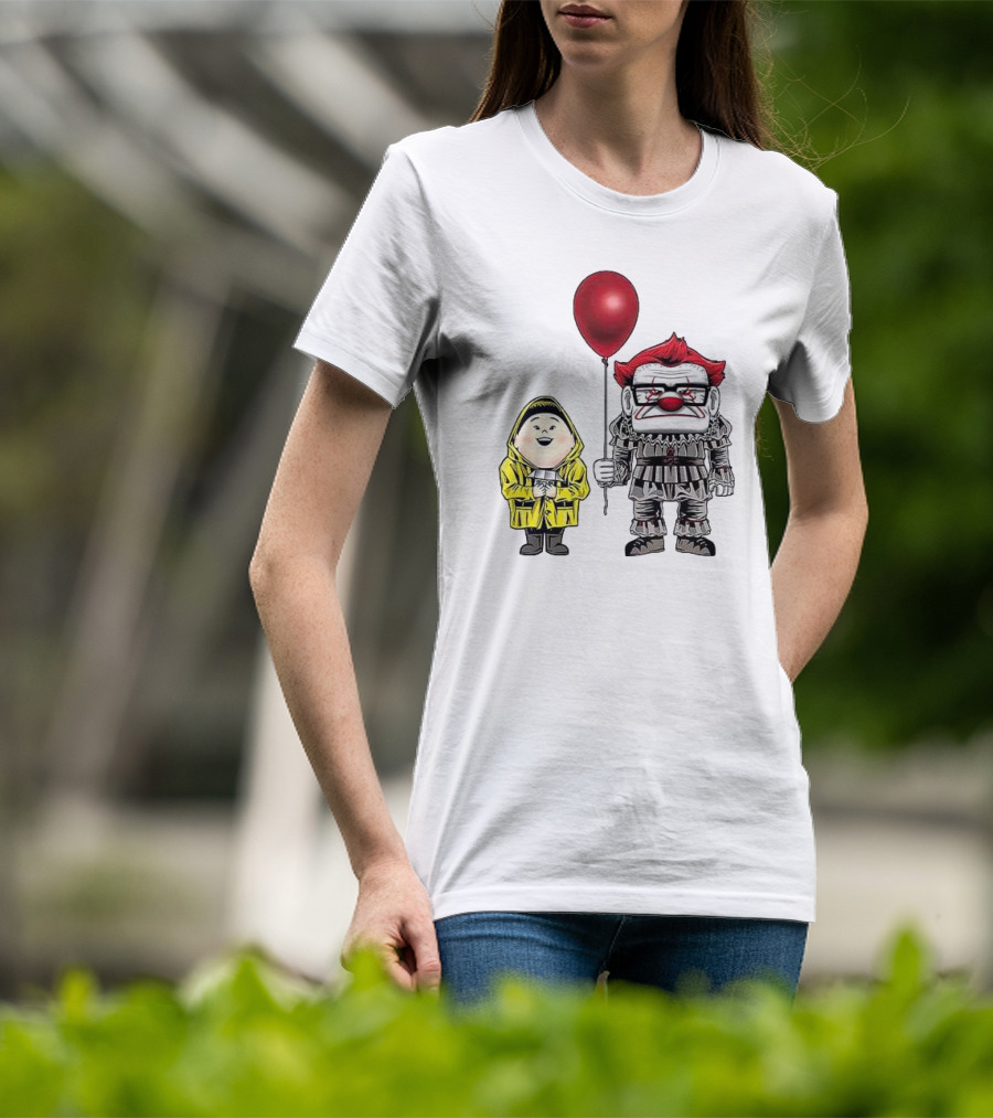 Pennywise Carl Fredricksen Russell Halloween Balloon Duo T-Shirt