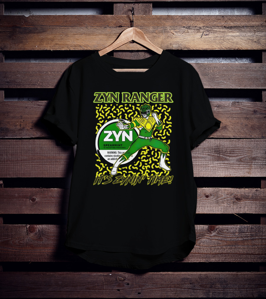 Zyn Ranger Spearmint It's Zynin' Time Heroic Pose T-Shirt