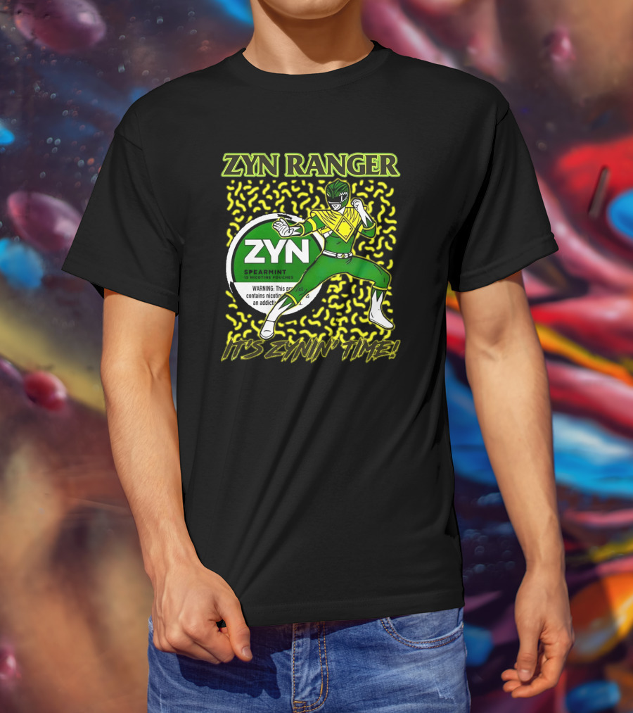 Zyn Ranger Spearmint It's Zynin' Time Heroic Pose T-Shirt