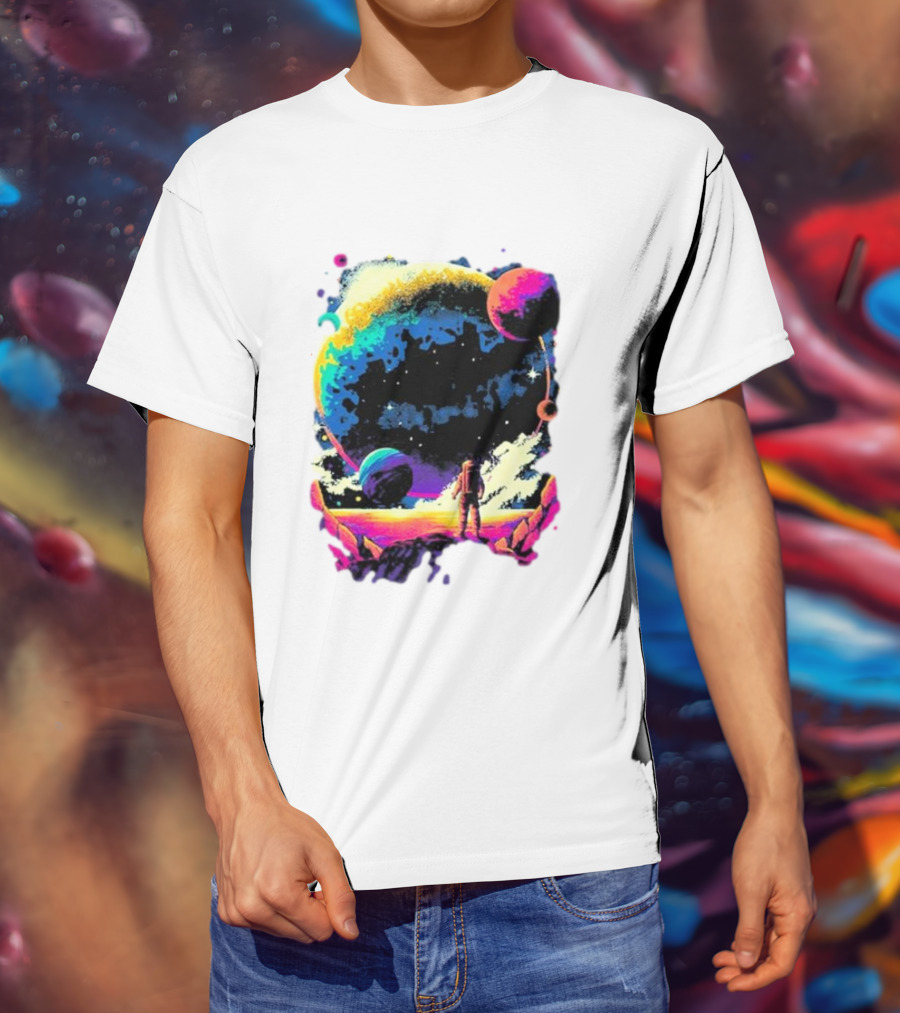 Into The AM Infinity Explorer Astronaut Planetary Adventure T-Shirt