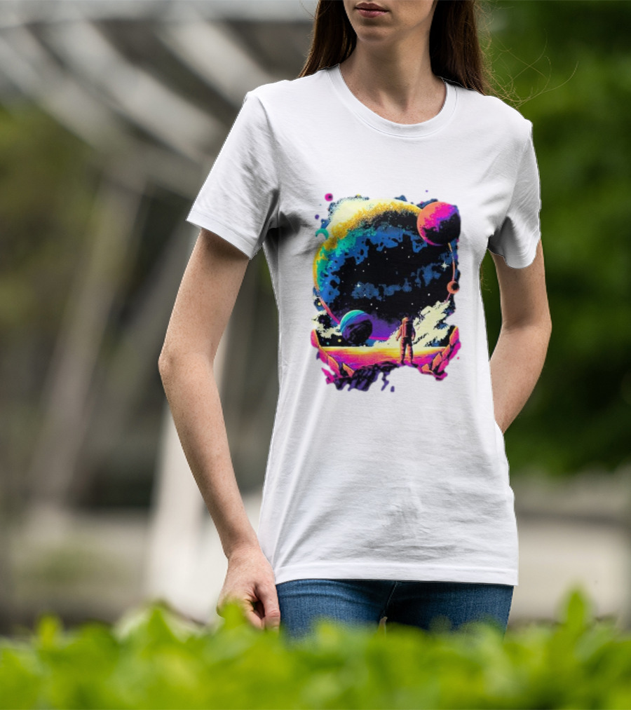 Into The AM Infinity Explorer Astronaut Planetary Adventure T-Shirt