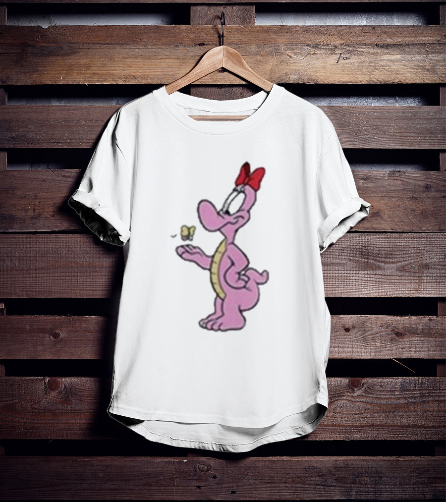 454 Life Baby Yoshi Bow Wearing Cartoon Character With Butterfly T-Shirt