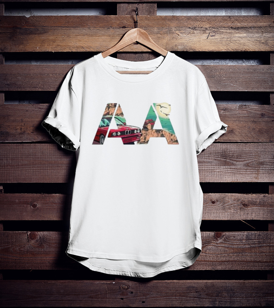 Aa Summer E30 Autoalex Red BMW Car Scenic Landscape T-Shirt