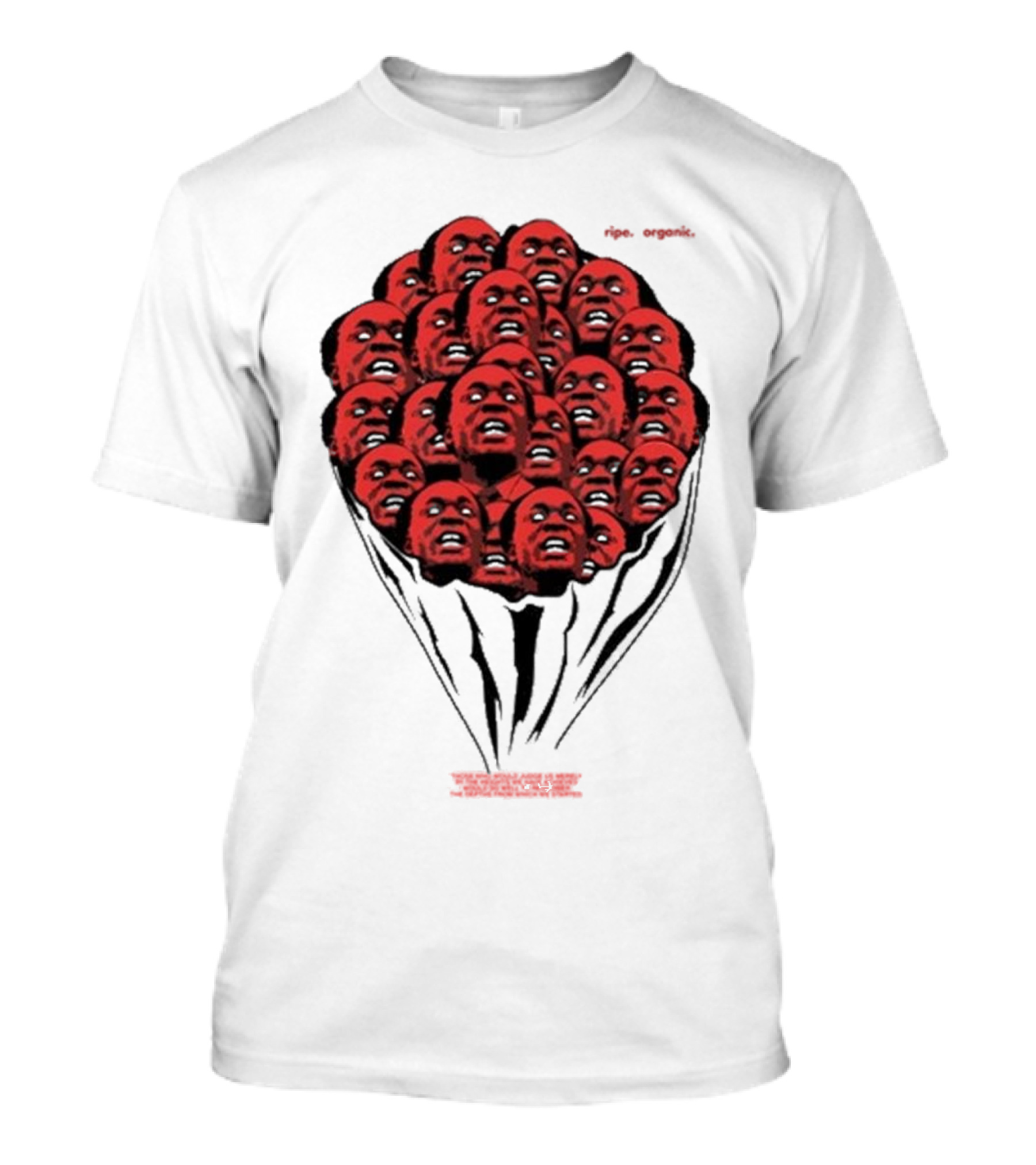 Nkrumah Never Dies Afri5a Ripe Organic Face Cluster T-Shirt