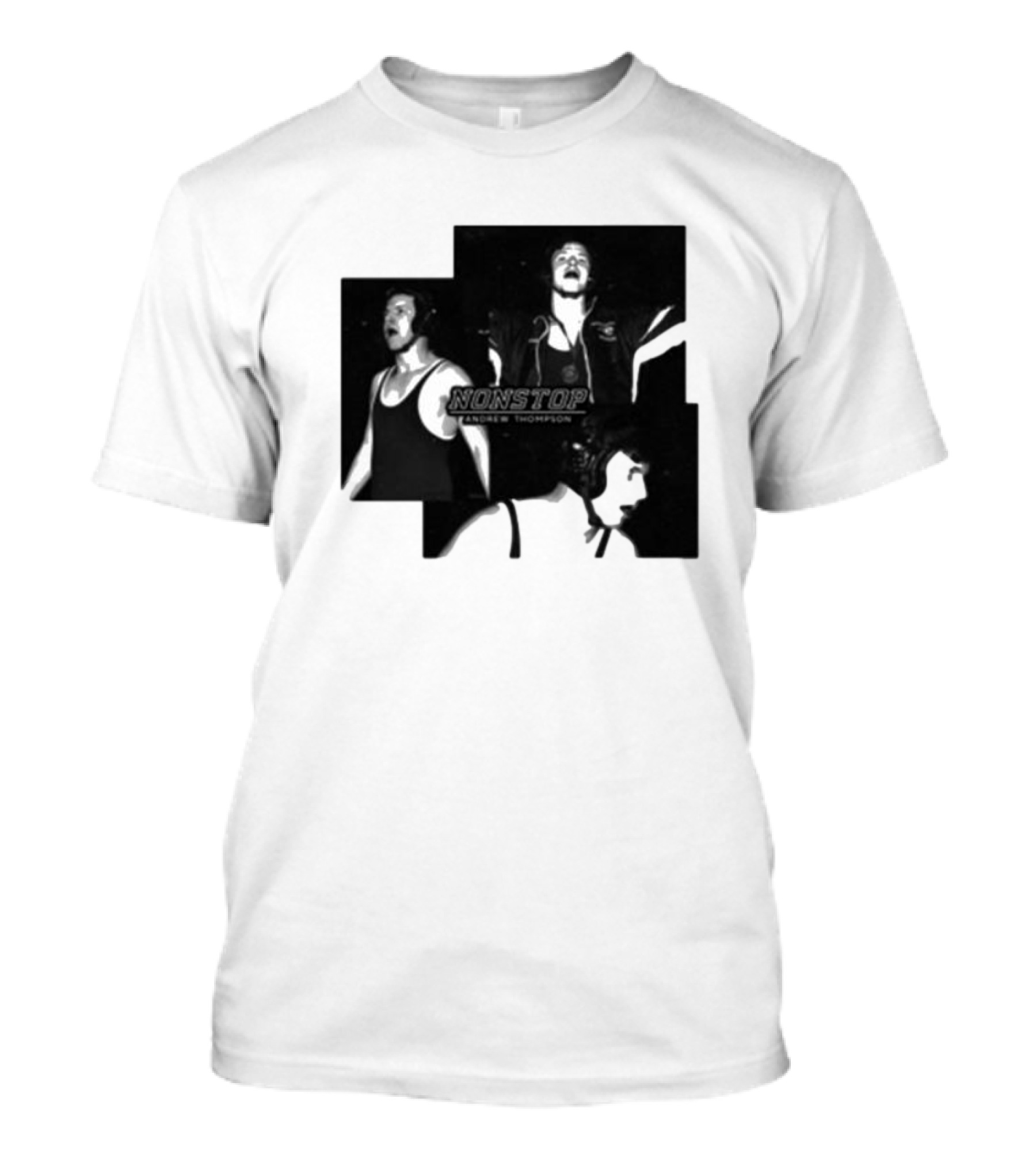NONSTOP Andrew Thompson Black And White Collage T-Shirt