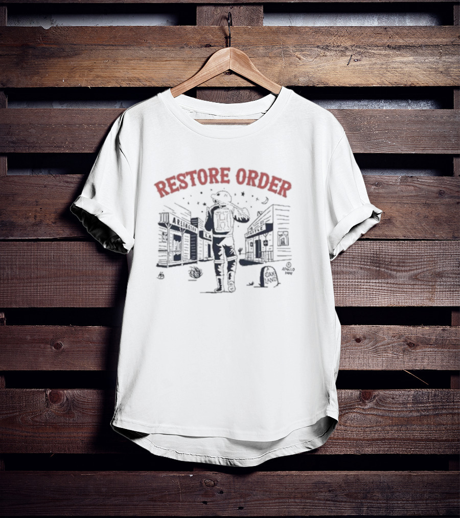 Restore Order Lunar Streetscape Astronaut T-Shirt