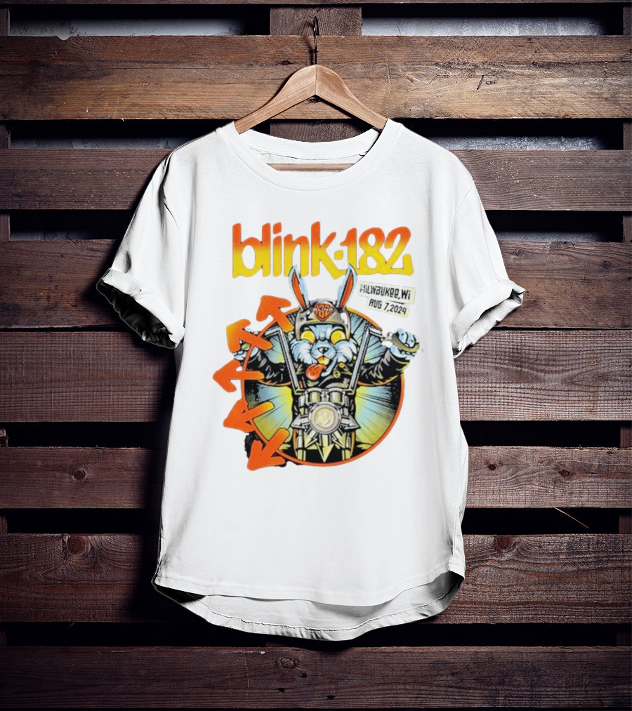 Blink-182 Concert Rabbit Milwaukee WI August 7 T-Shirt