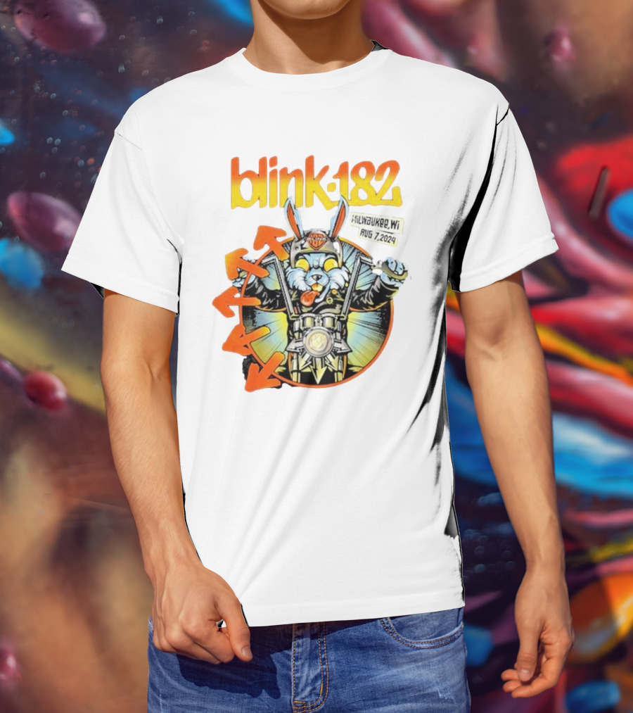 Blink-182 Concert Rabbit Milwaukee WI August 7 T-Shirt
