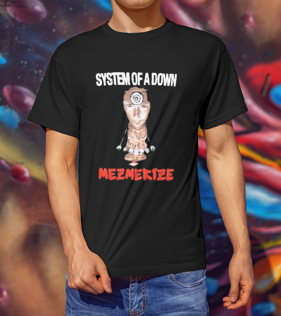 System Of A Down Mezmerize Album Artwork Puppet Face T-Shirt