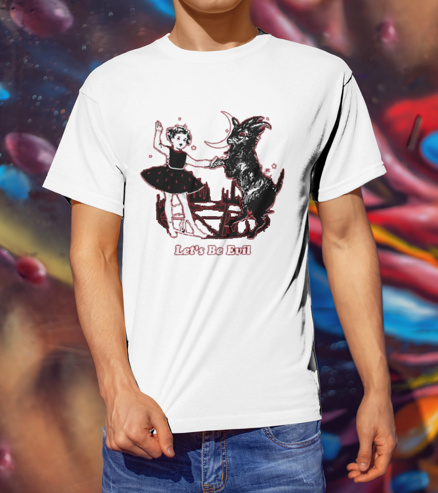 Teenhearts Let's Be Evil With Pentagram Dancing Girl And Goat T-Shirt