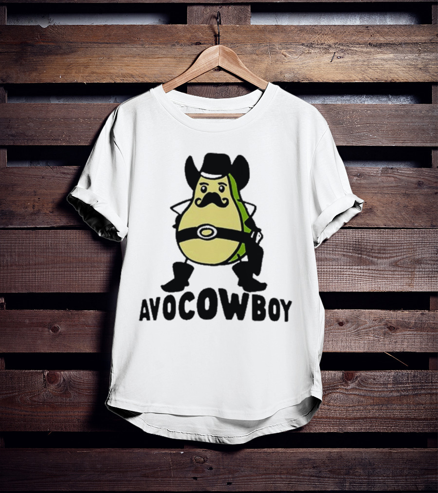 Got Funny Avocowboy Western Cartoon Avocado Character T-Shirt