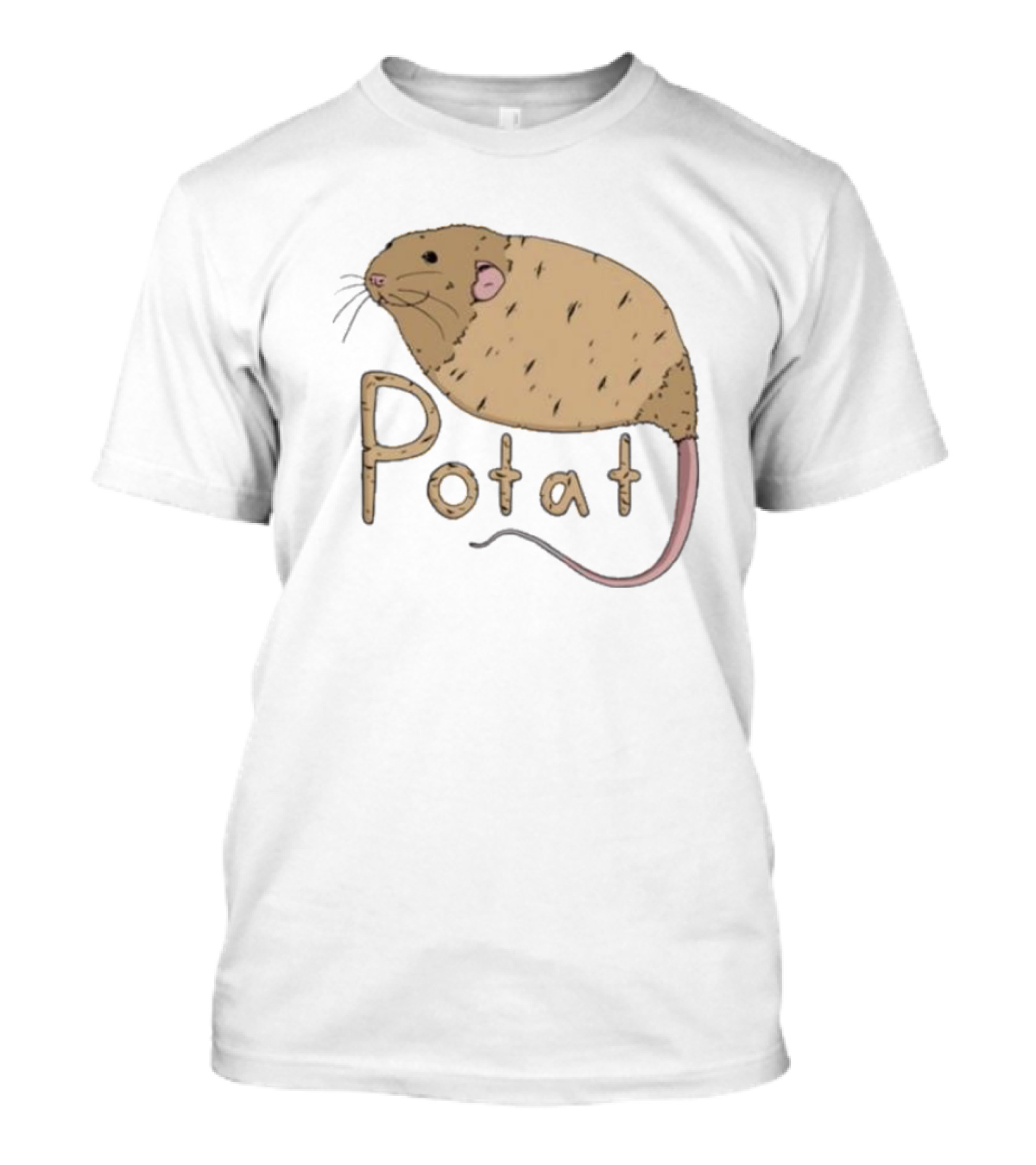 Grumpy Rat Potat Character Image T-Shirt