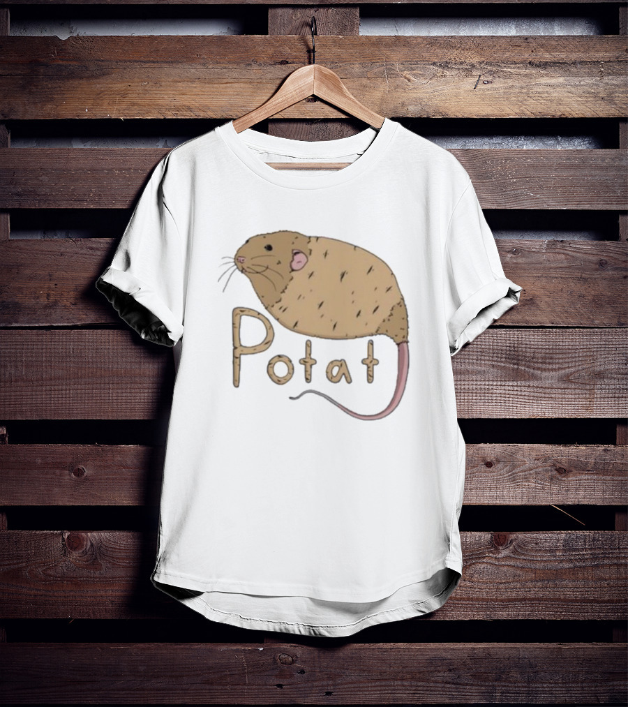 Grumpy Rat Potat Character Image T-Shirt