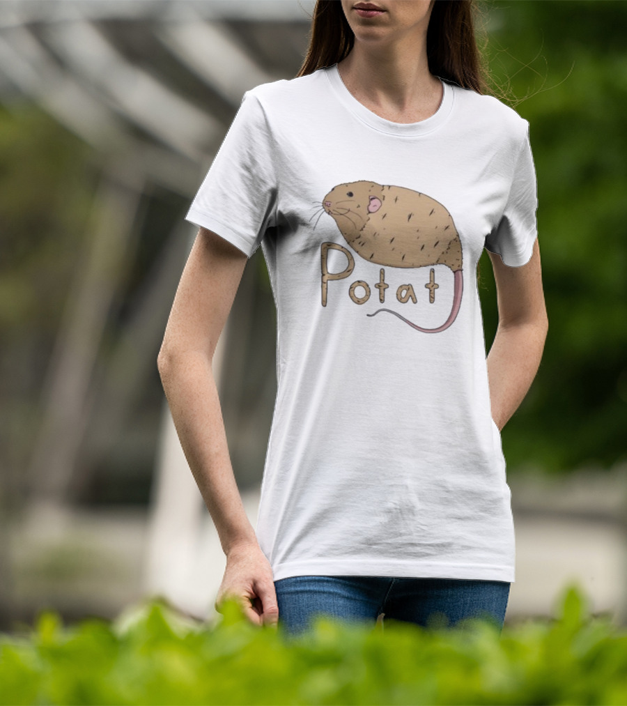 Grumpy Rat Potat Character Image T-Shirt