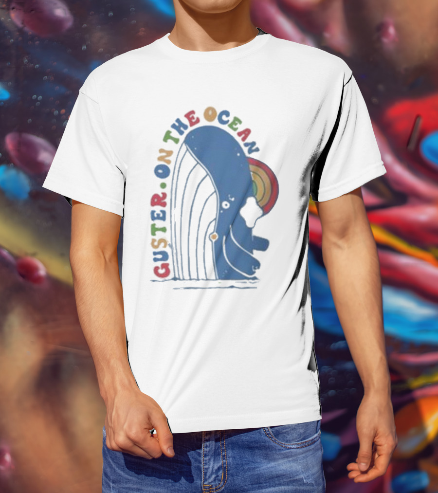 Guster On The Ocean Whale Rainbow T-Shirt