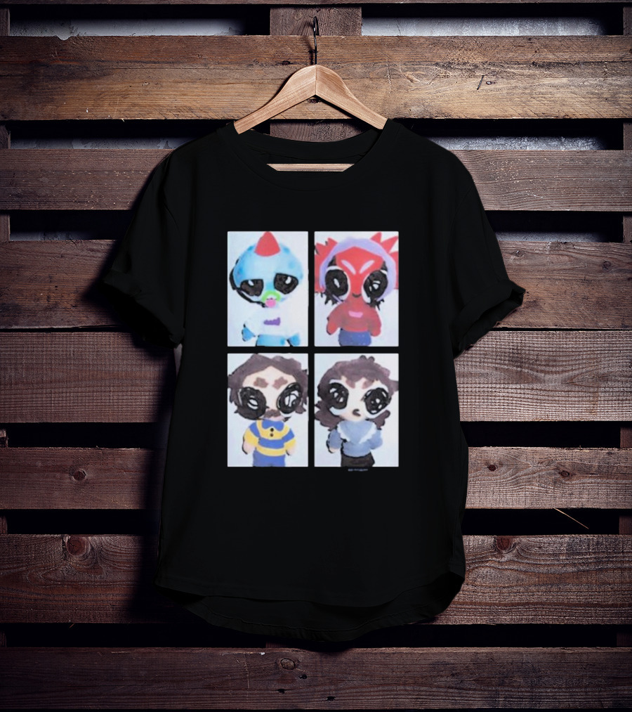 Emergency Intercom Plushies Cute Character Quartet T-Shirt