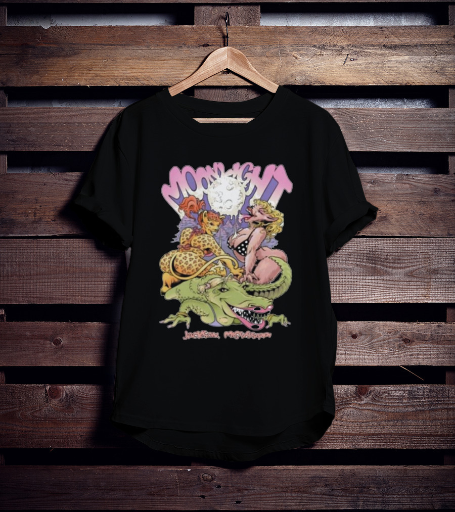 Moonlight Jackson Mississippi Eric Kostiuk Williams Reptile And Animal Party Scene T-Shirt