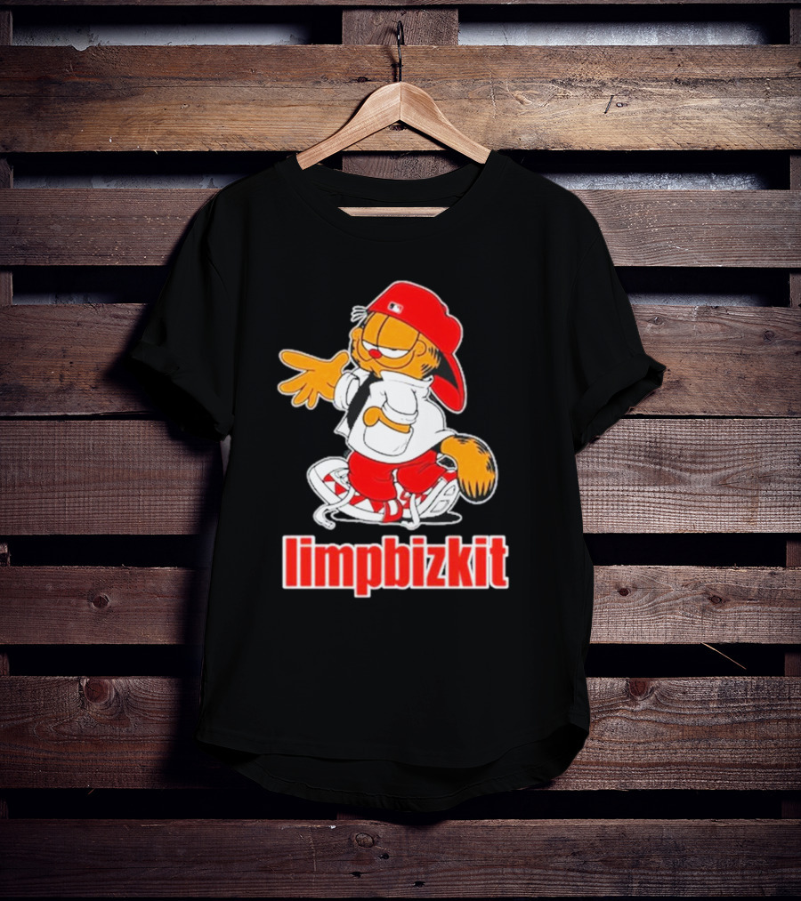 Limpbizkit Garfield Parody Red Outfit Cap And Sneakers T-Shirt