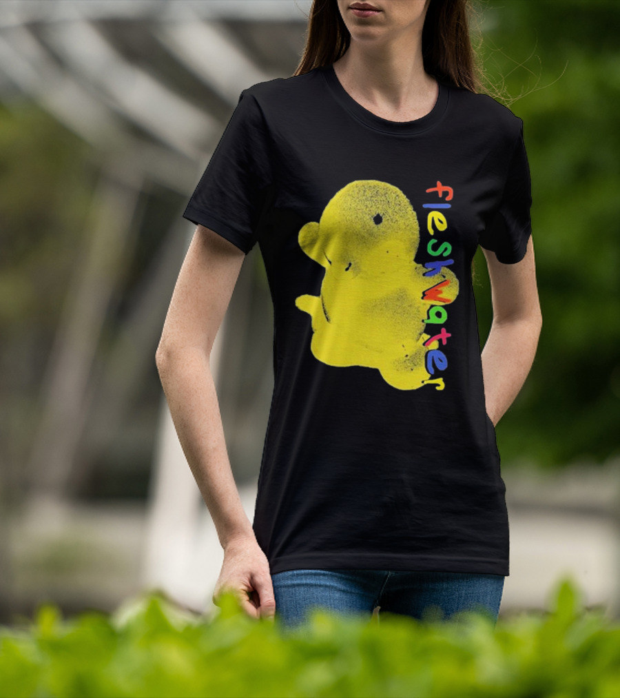Fleshwater Colorful Text Yellow Ducky T-Shirt