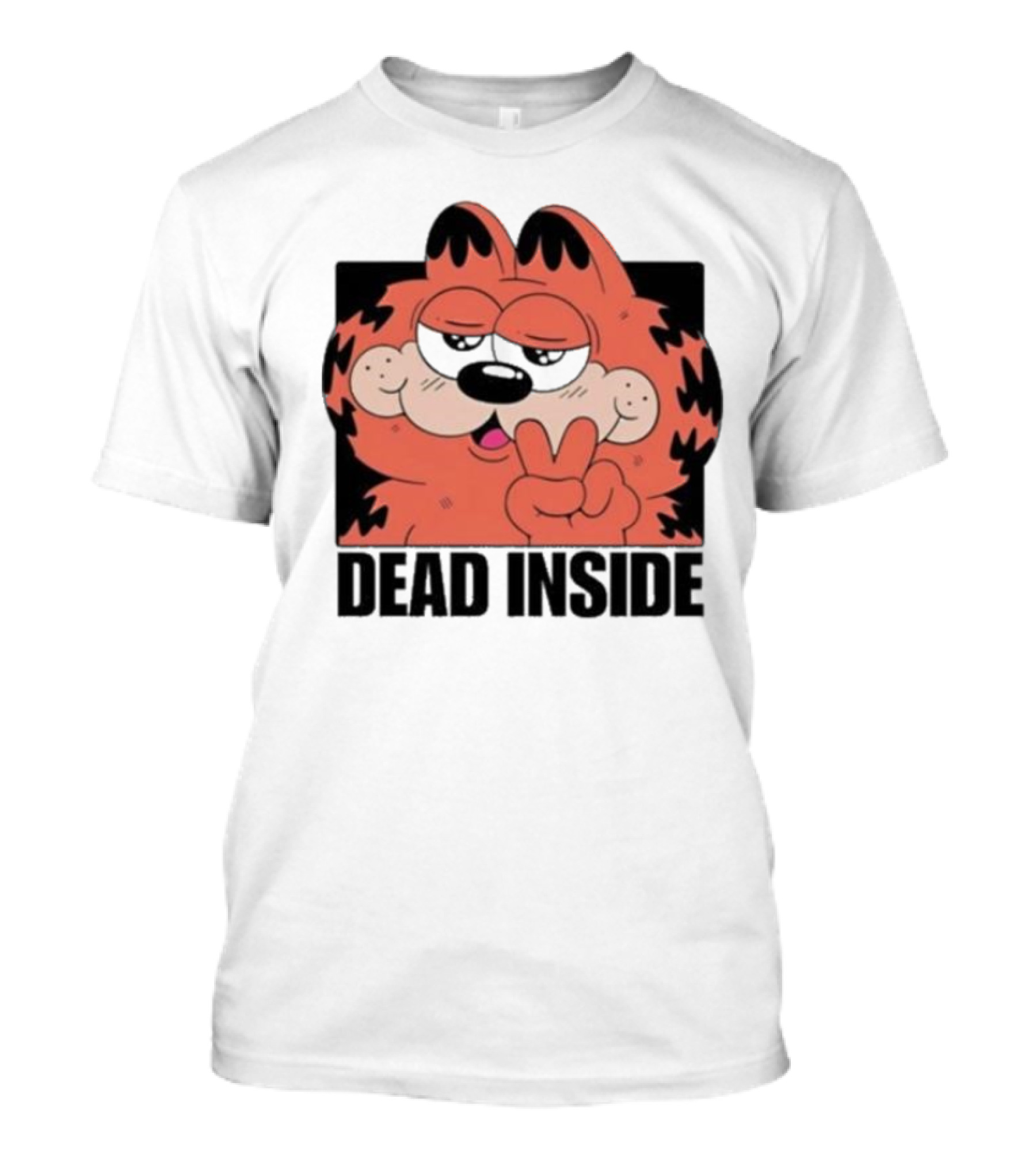 Garfield Dead Inside Peace Sign Sunglasses T-Shirt