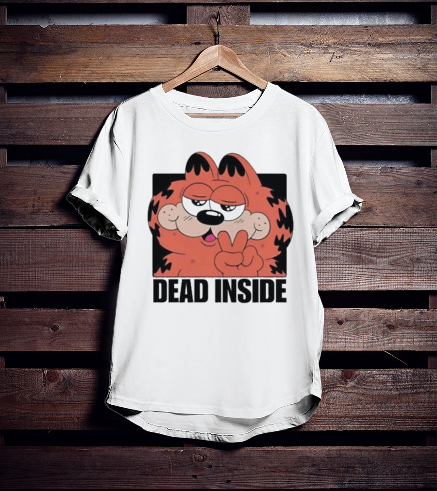 Garfield Dead Inside Peace Sign Sunglasses T-Shirt