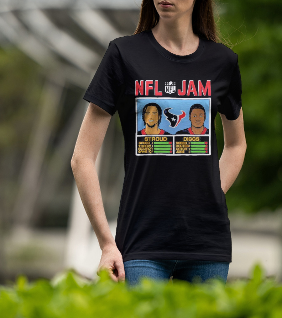 NFL Jam Texans Stroud Diggs Speed Throw Accuracy Game IQ Catch Juke T-Shirt