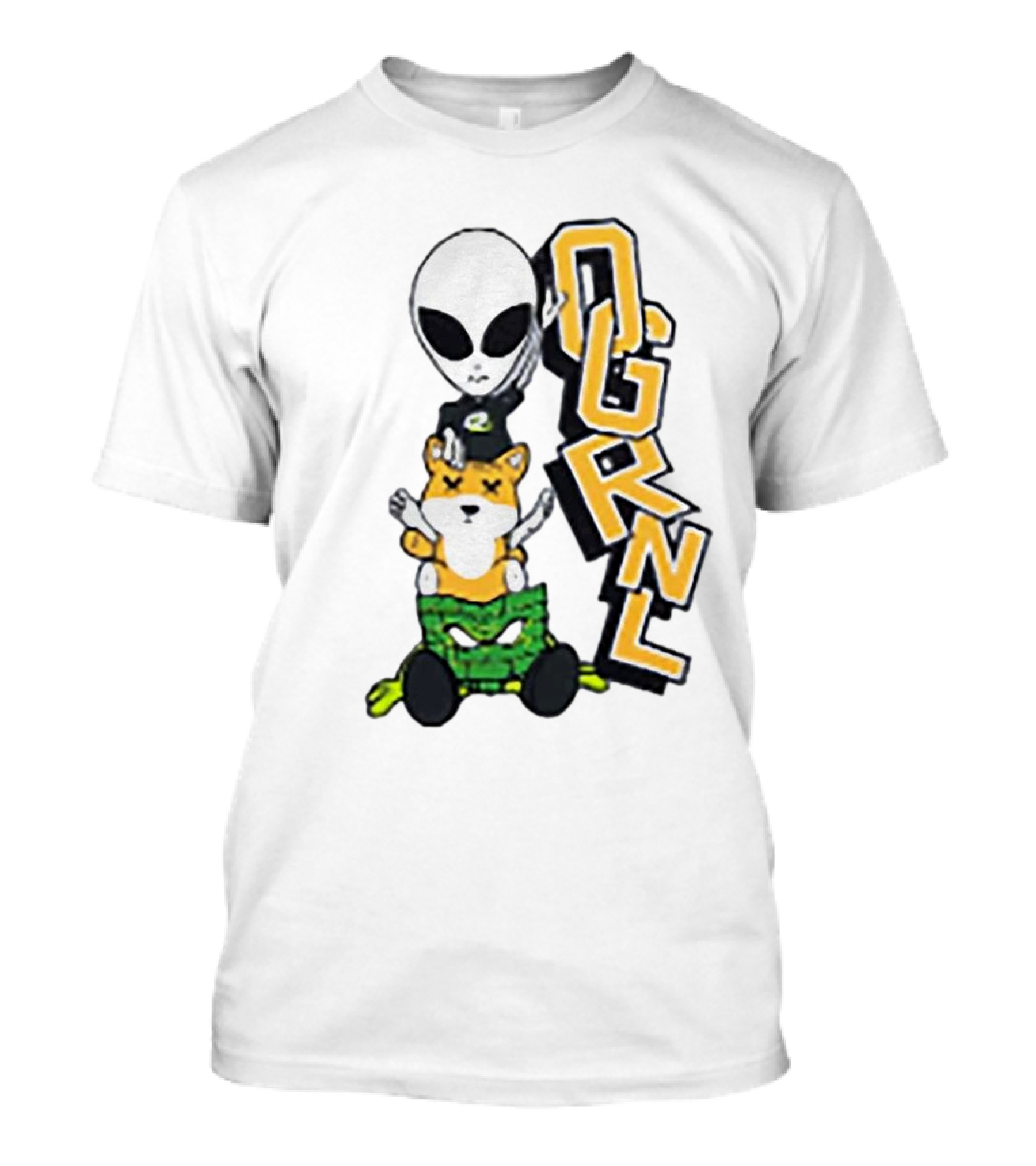 Rich And Lonely Alien With Bear OGRNL X Optic T-Shirt