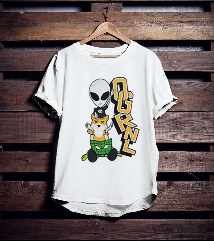 Rich And Lonely Alien With Bear OGRNL X Optic T-Shirt