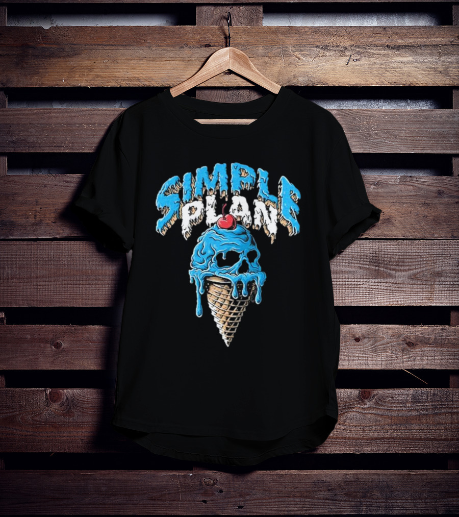 Simple Plan Skull Ice Cream North American Tour T-Shirt