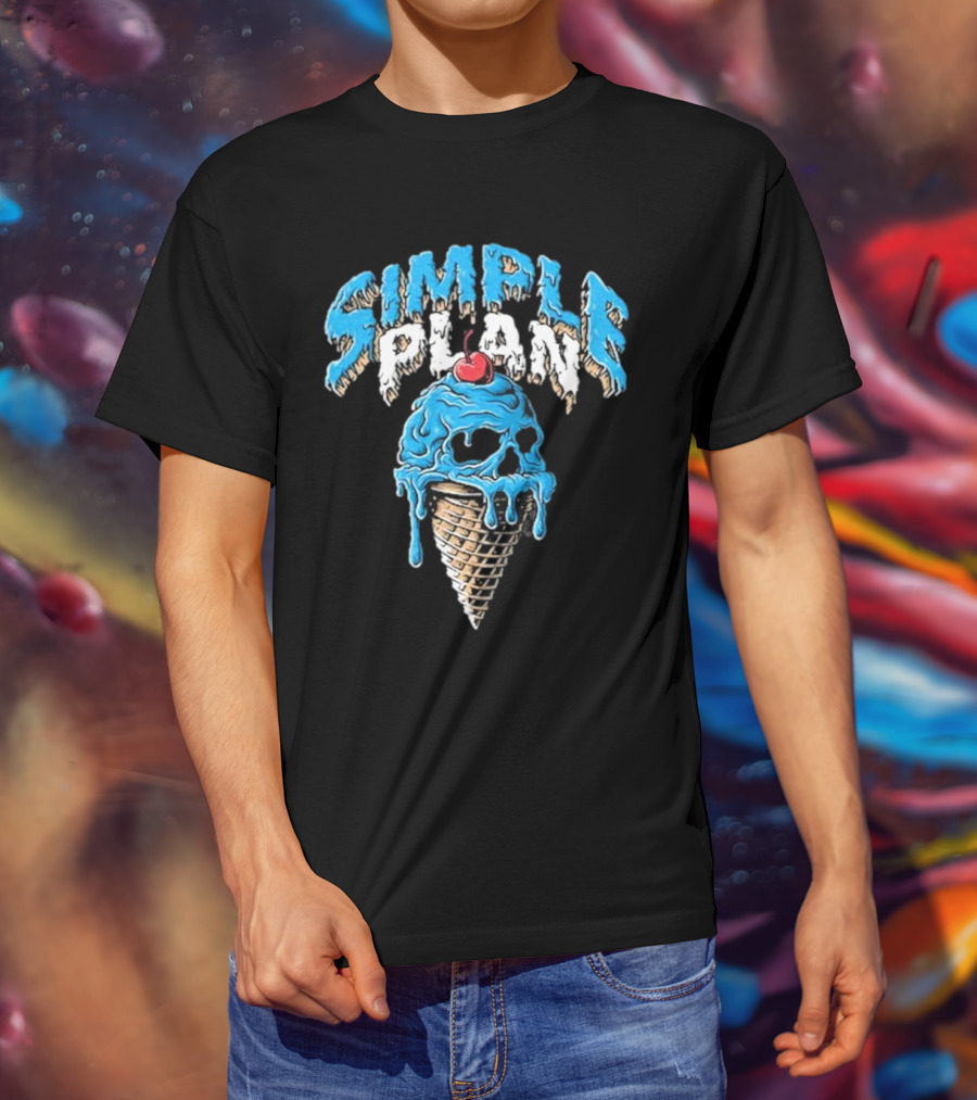 Simple Plan Skull Ice Cream North American Tour T-Shirt