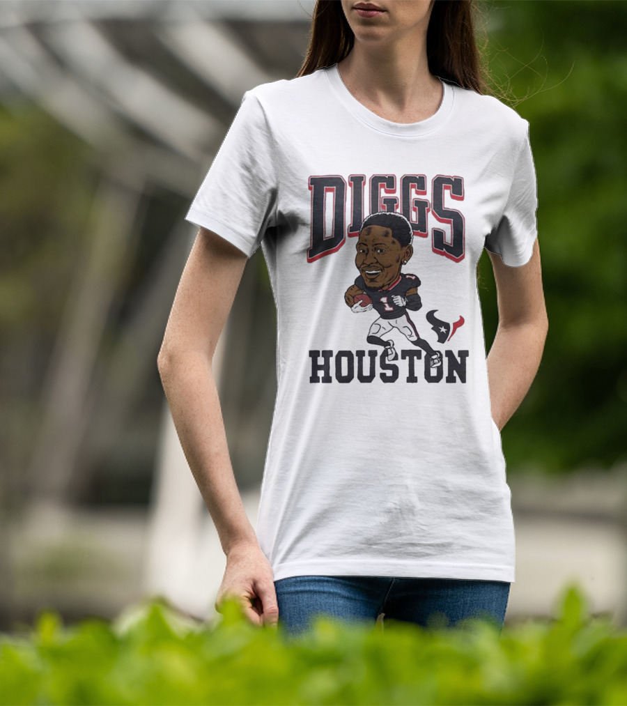 Diggs Houston Texans Football Player Caricature T-Shirt