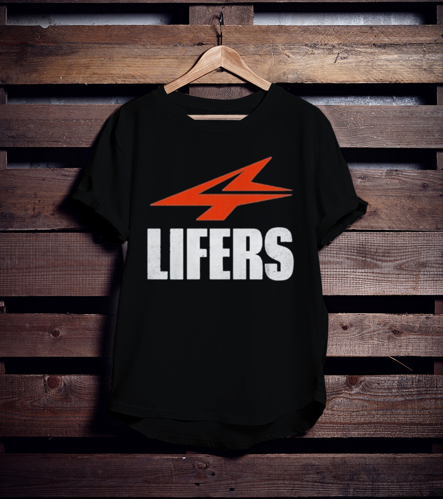 Druski 4Lifers 4 Lifers Red Lightning Bolt T-Shirt