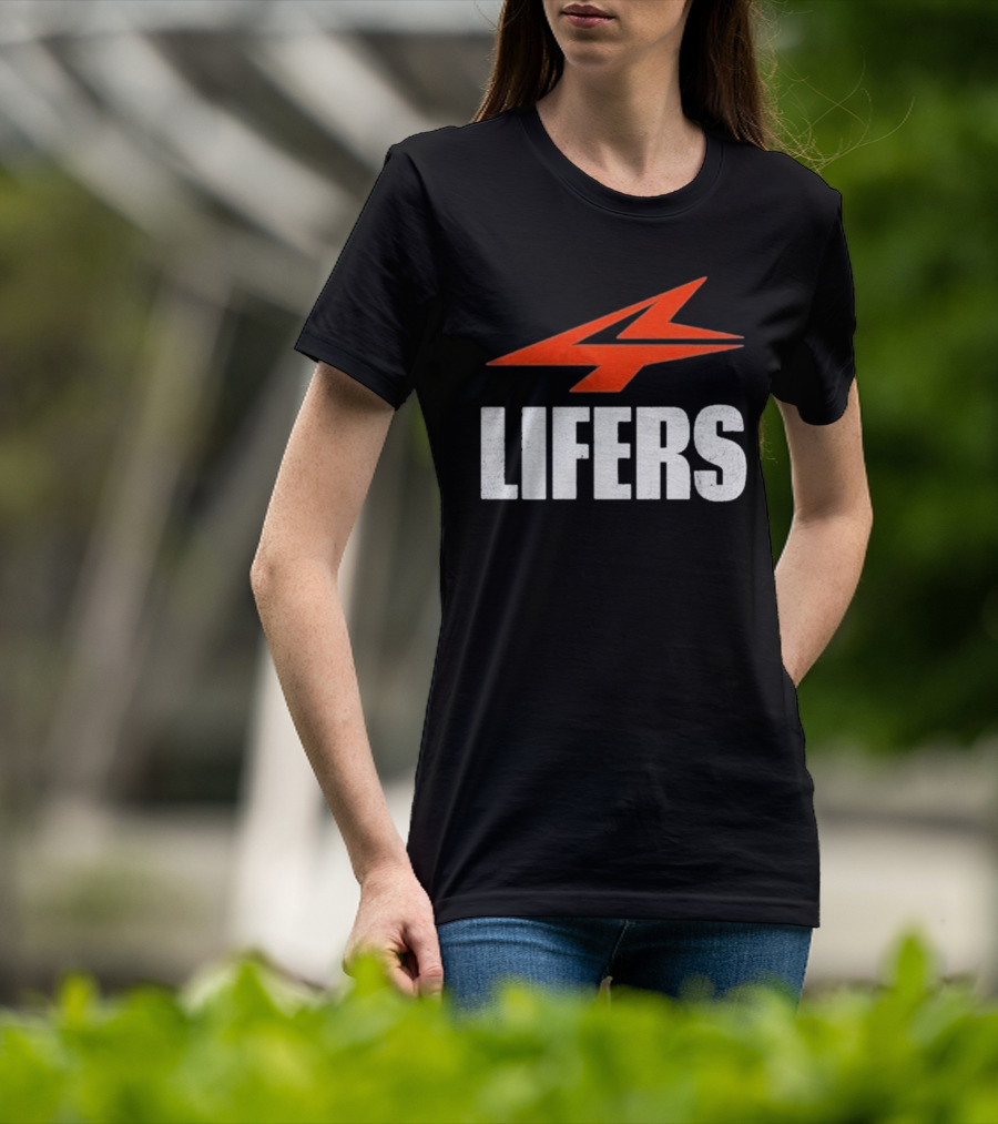 Druski 4Lifers 4 Lifers Red Lightning Bolt T-Shirt