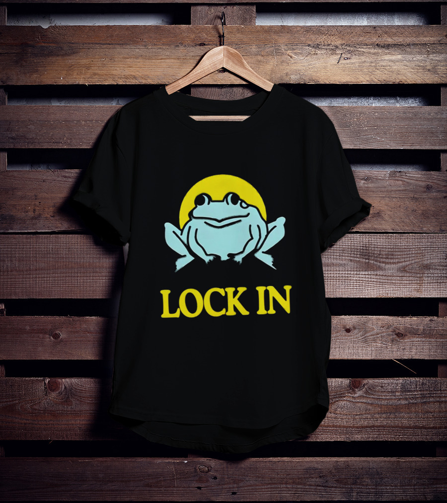 Born To Dilly Dally Frog Forced To Lock In Sun Background T-Shirt