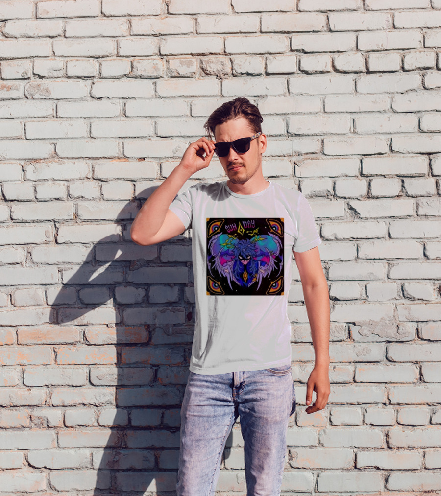 Joojooobox Sunday Honkai Star Rail Colorful Winged Figure With Celestial Eyes T-Shirt