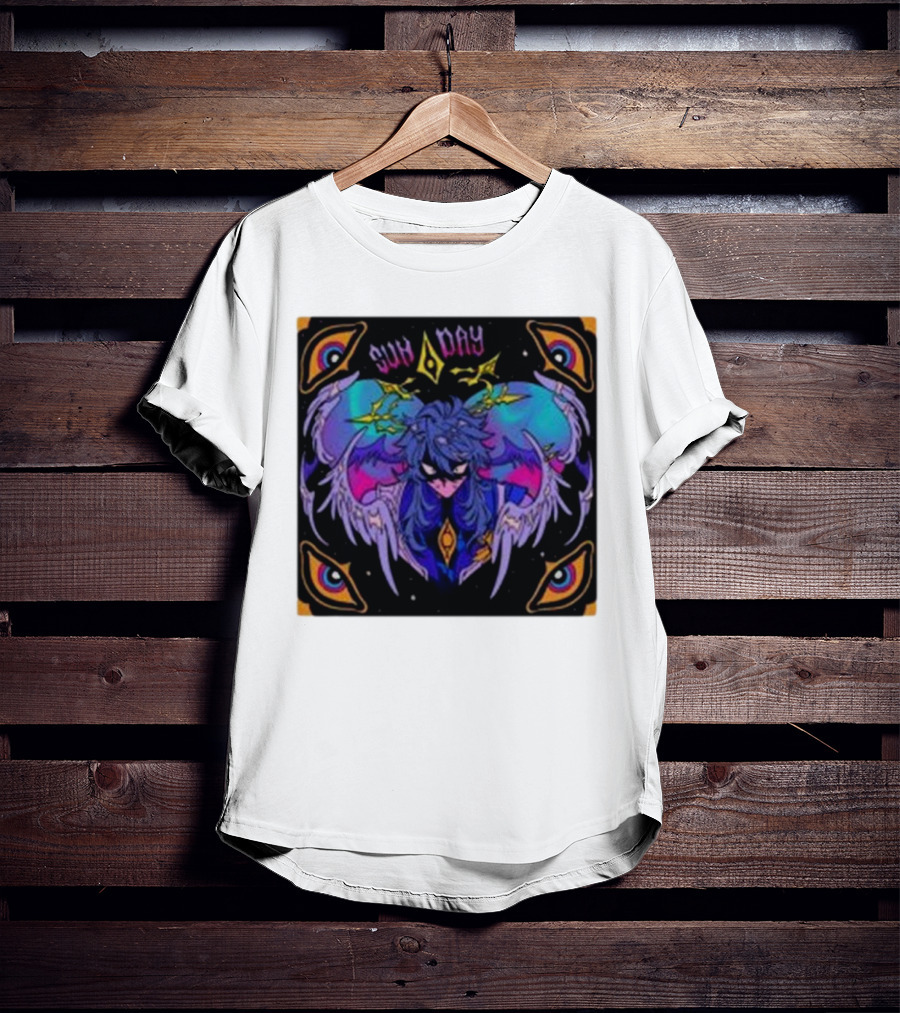 Joojooobox Sunday Honkai Star Rail Colorful Winged Figure With Celestial Eyes T-Shirt