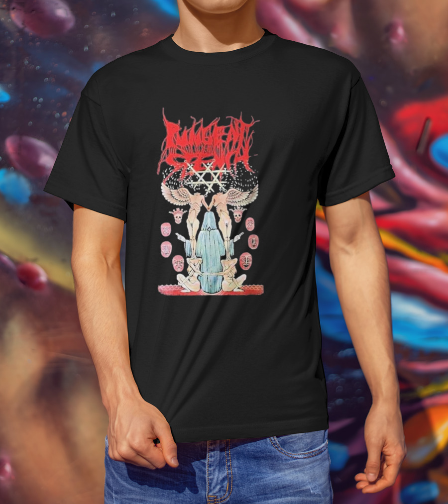 Pungent Stench Smut Kingdom Faces Angelic Figures And Mask Icons T-Shirt