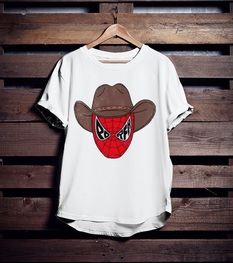 Por Favor Porfa Man Spider Cowboy Mask T-Shirt