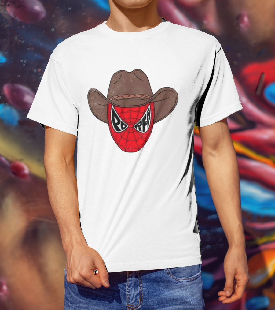 Por Favor Porfa Man Spider Cowboy Mask T-Shirt