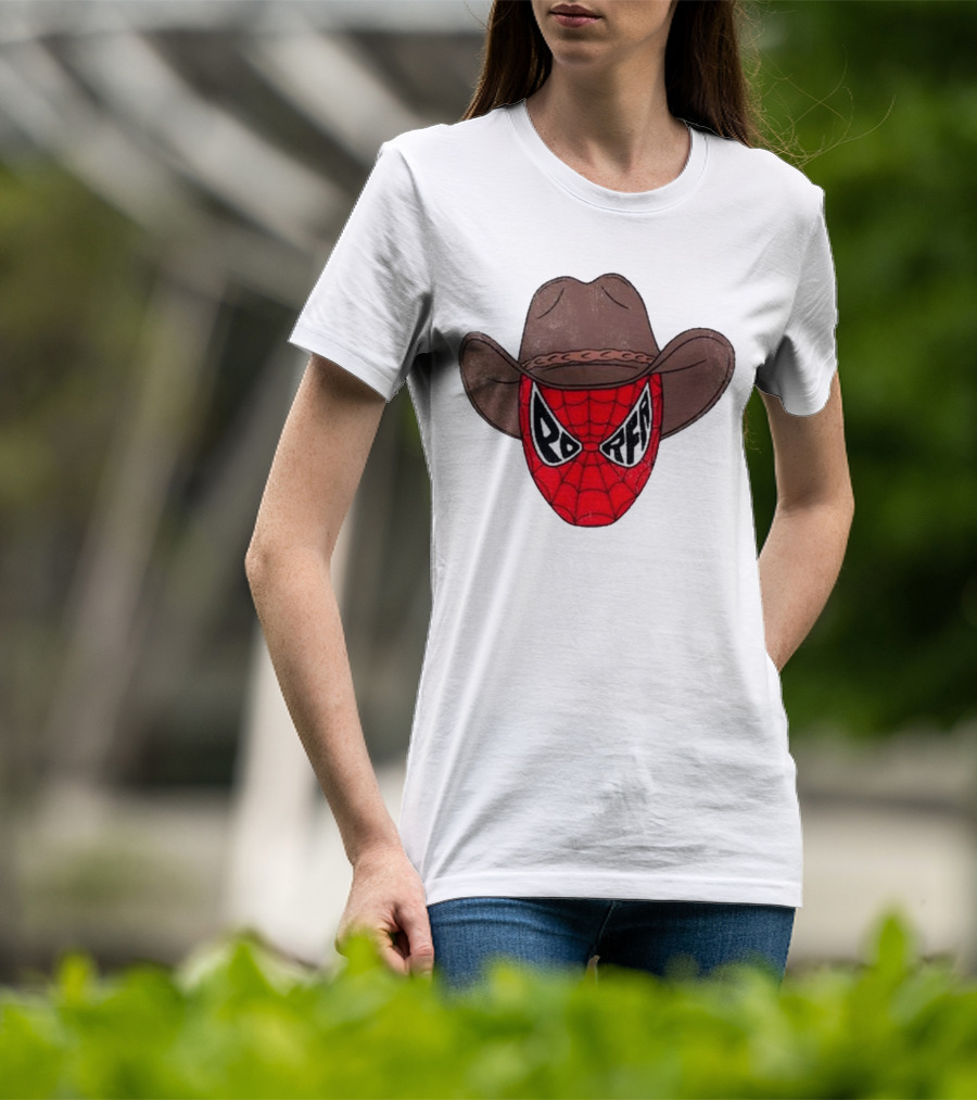 Por Favor Porfa Man Spider Cowboy Mask T-Shirt